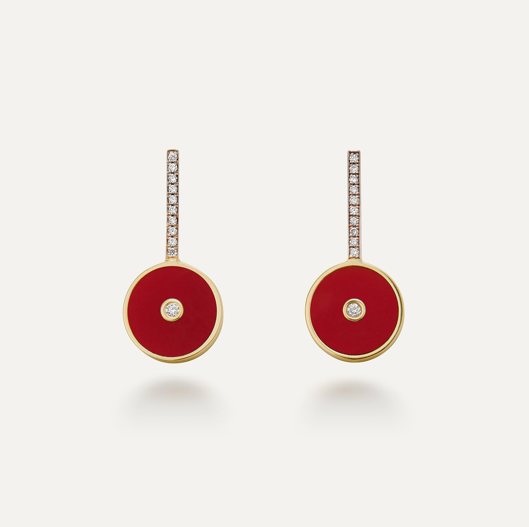 Déco Carnelian & Diamonds Earrings