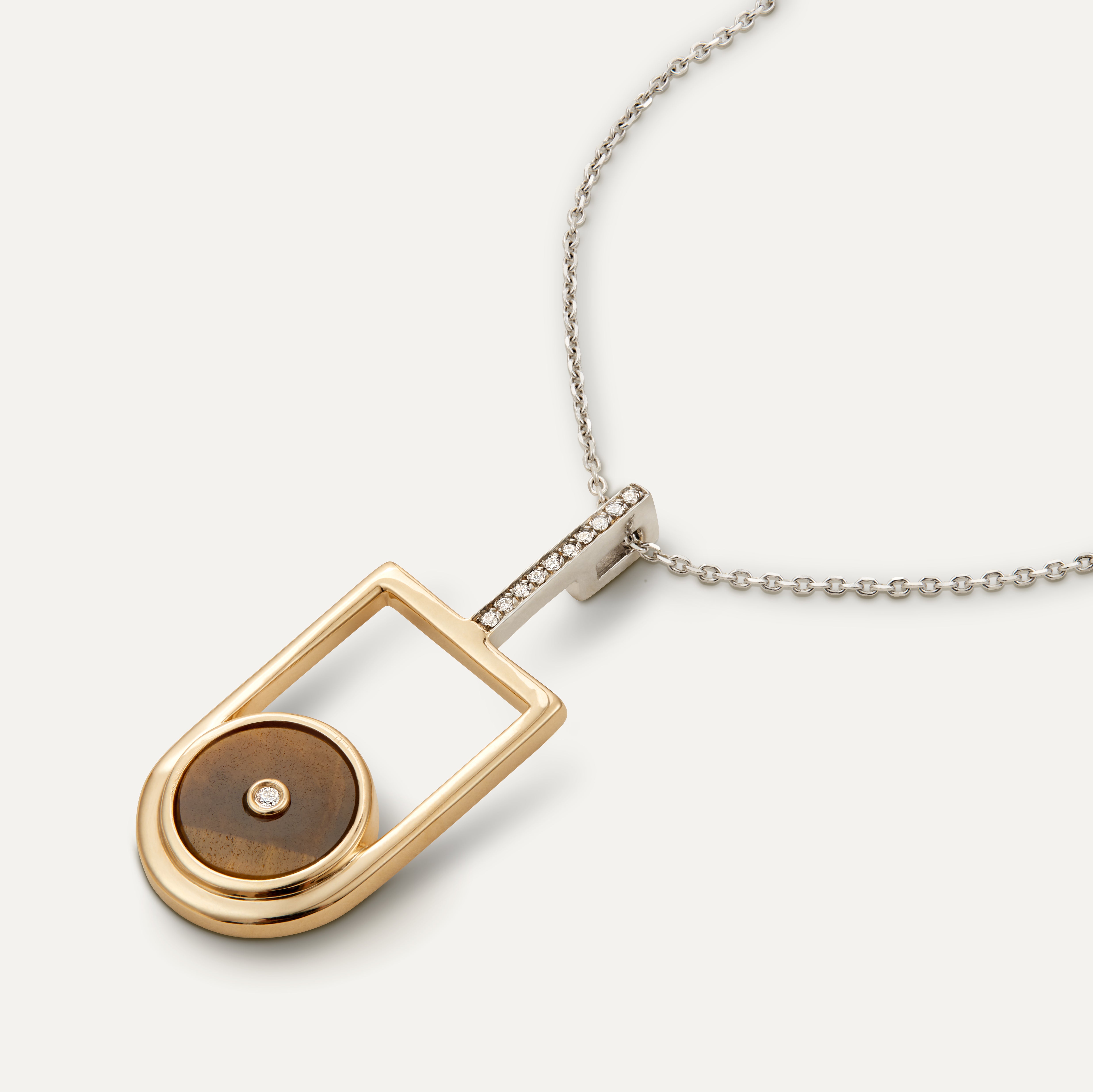 Déco Tiger Eye & Diamonds Necklace