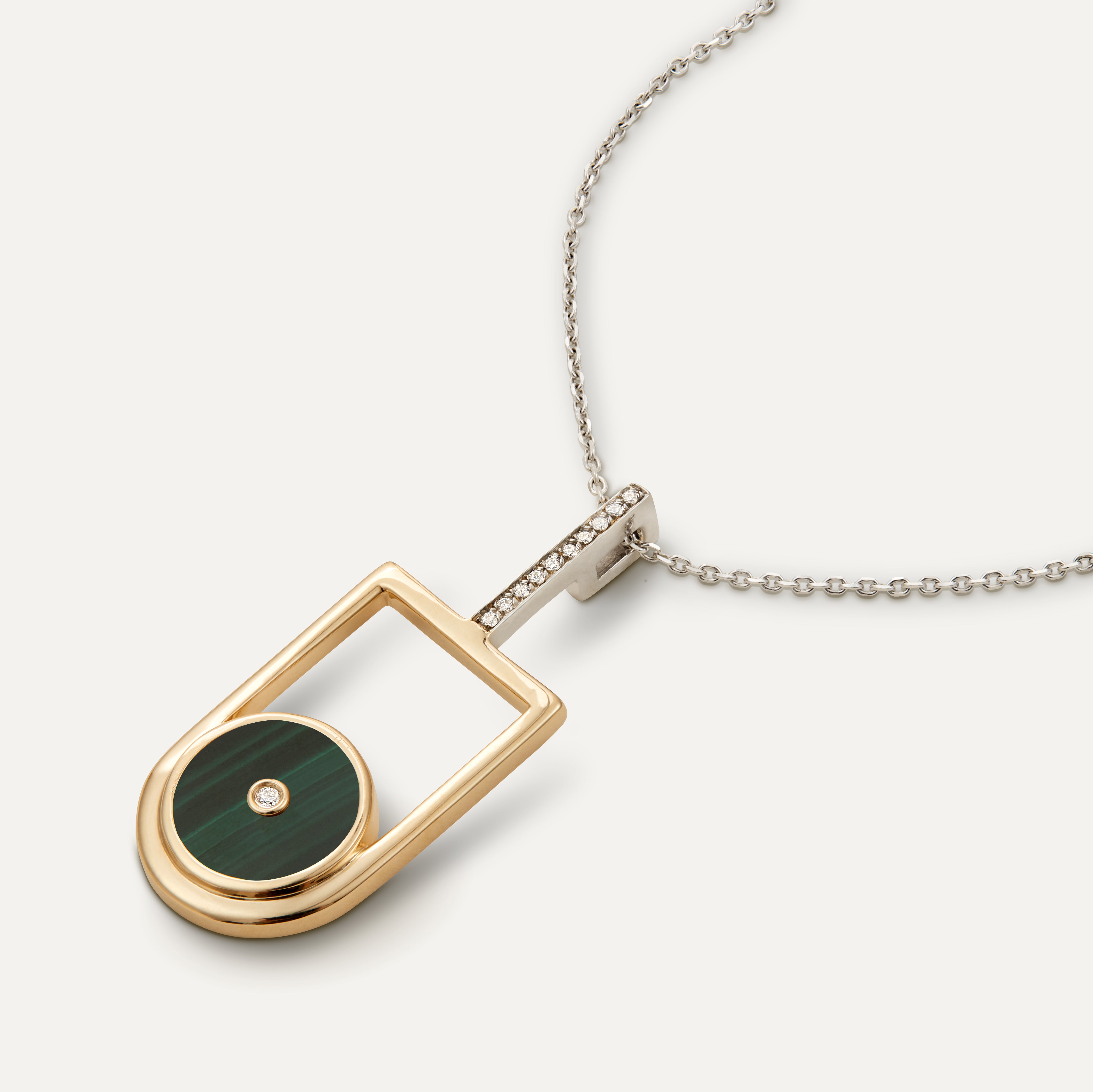 Déco Malachite & Diamonds Necklace