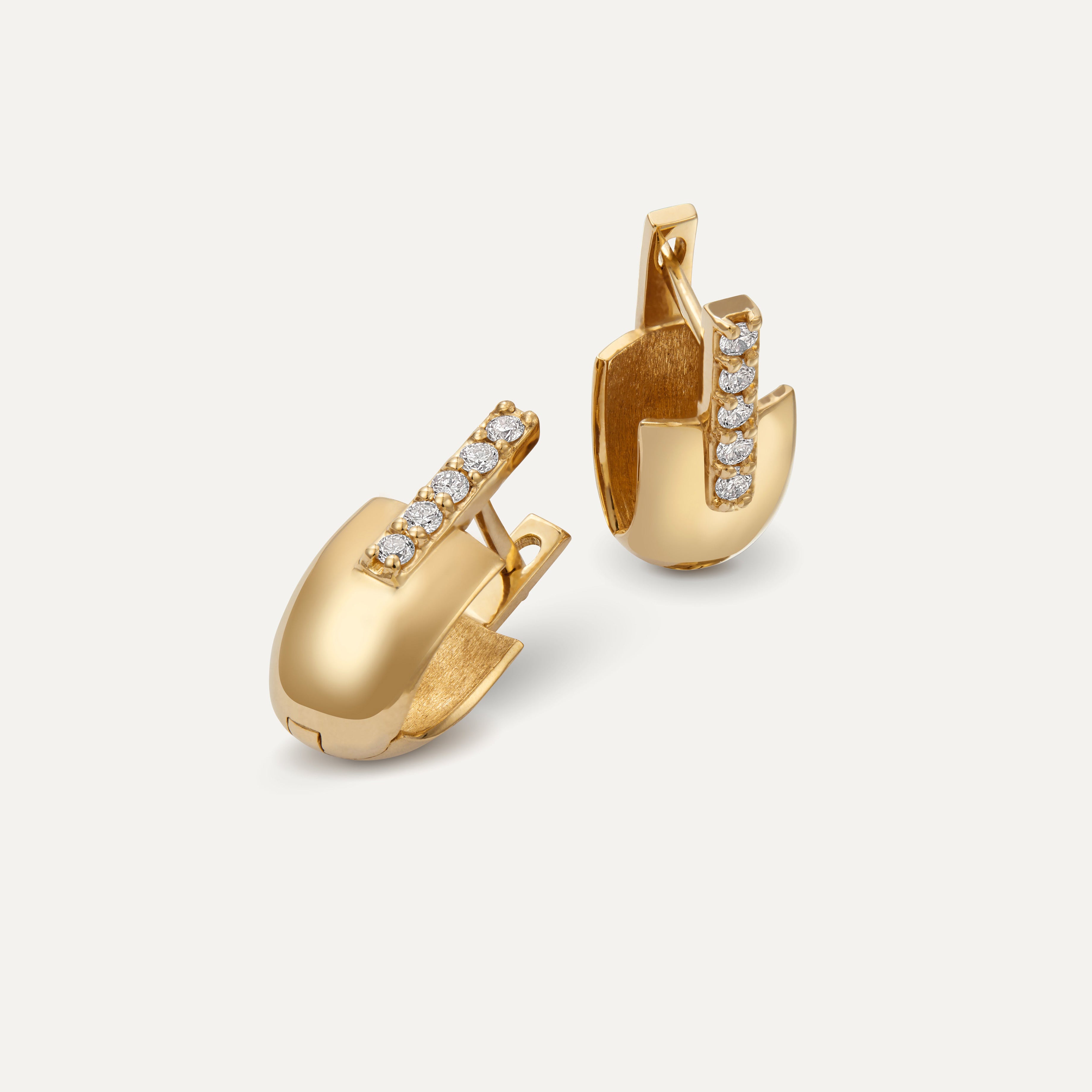 La Ligne Huggies Gold & Diamonds Earrings