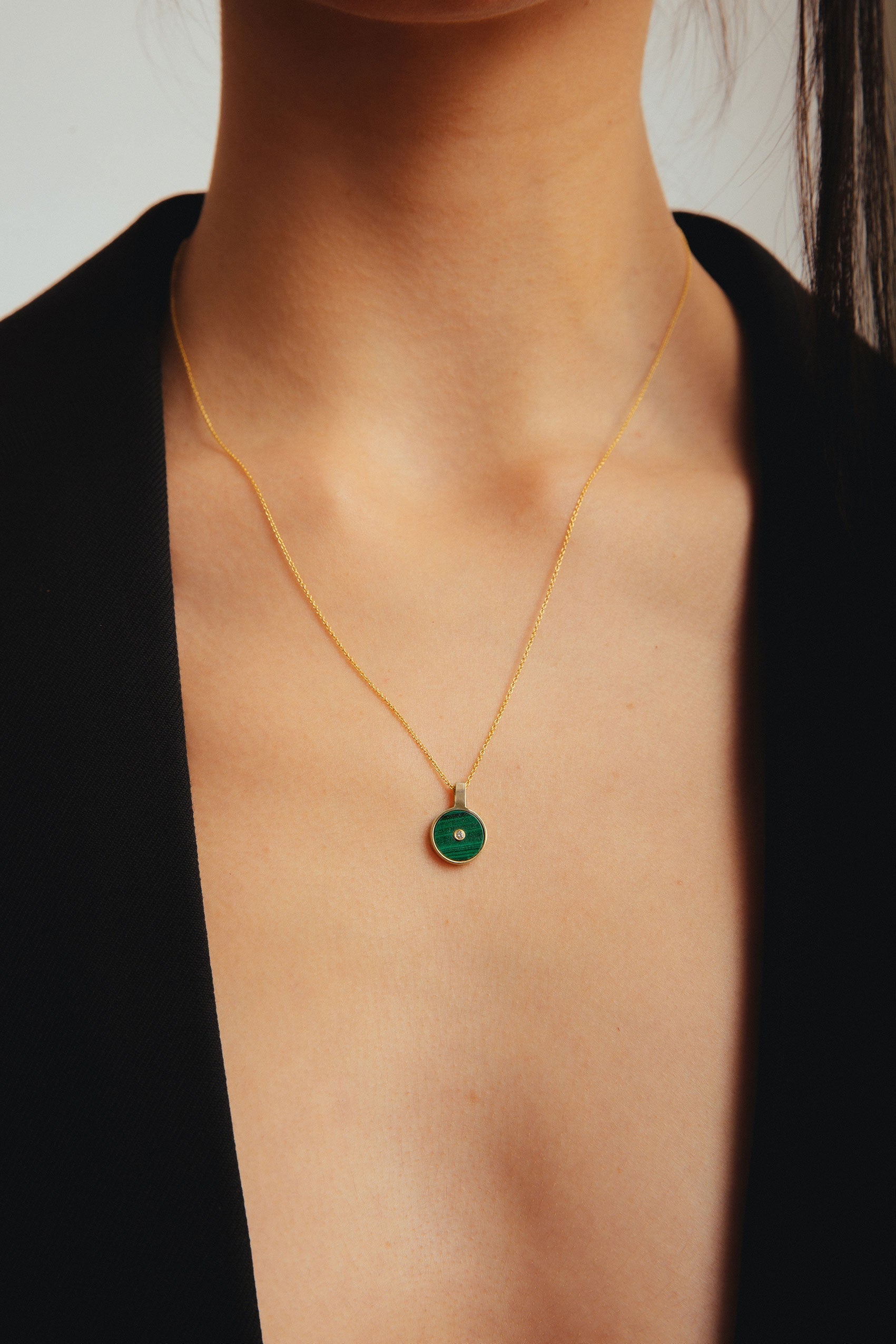 Le Collier N.1 Malachite & Diamond Necklace