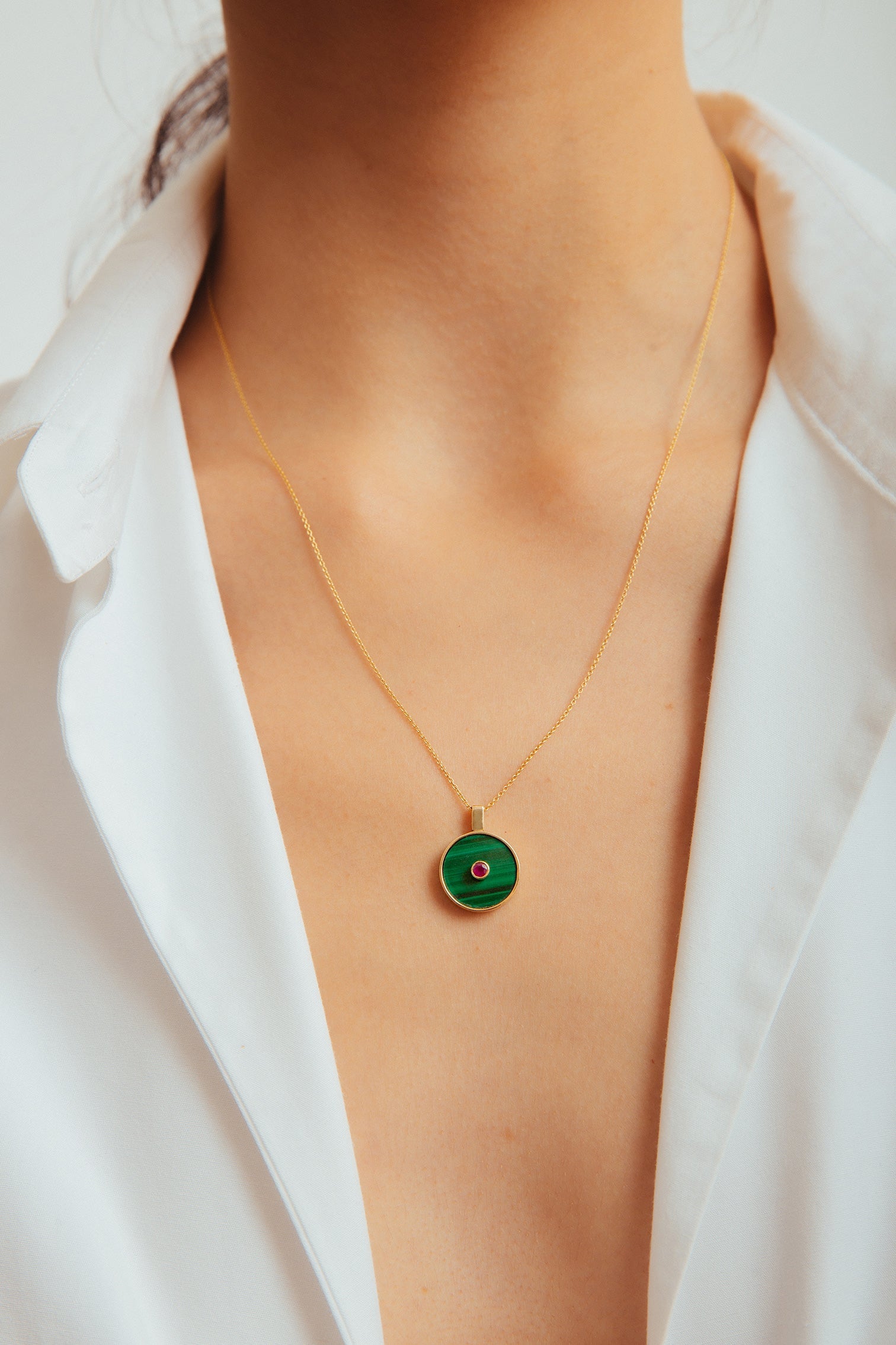 Le Collier N.3 Malachite & Ruby Necklace