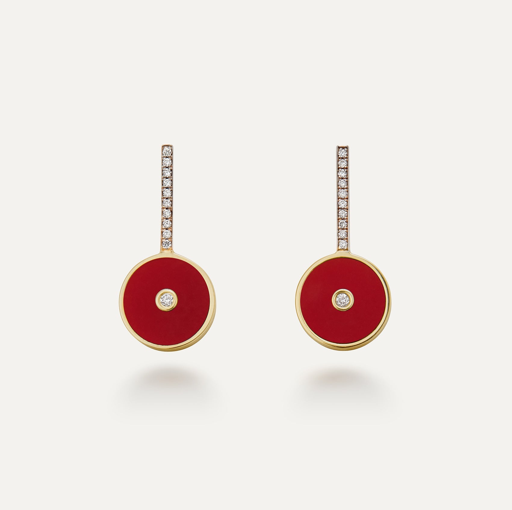 Déco Carnelian & Diamonds Earrings