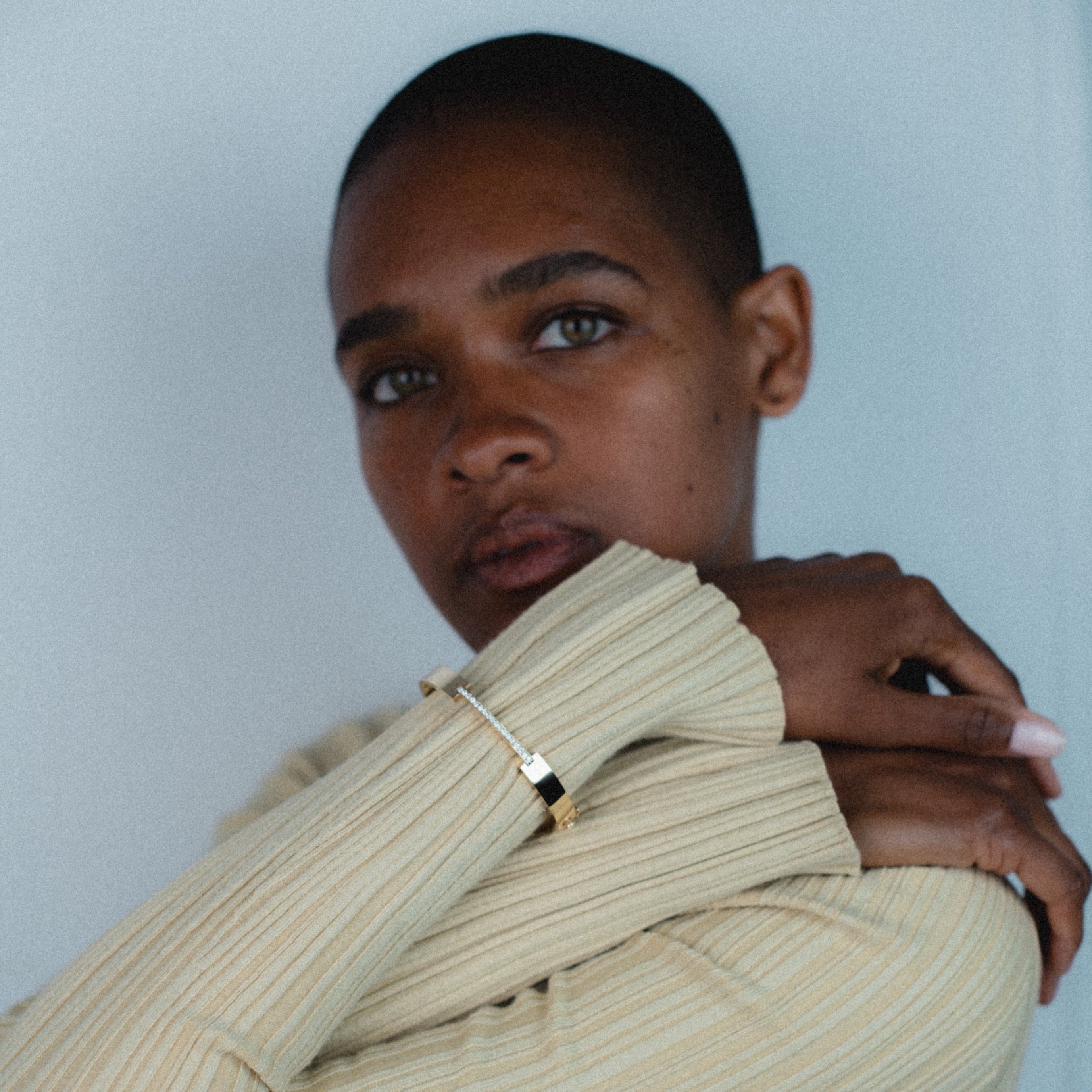 La Ligne Bangle Gold & Diamonds Bracelet