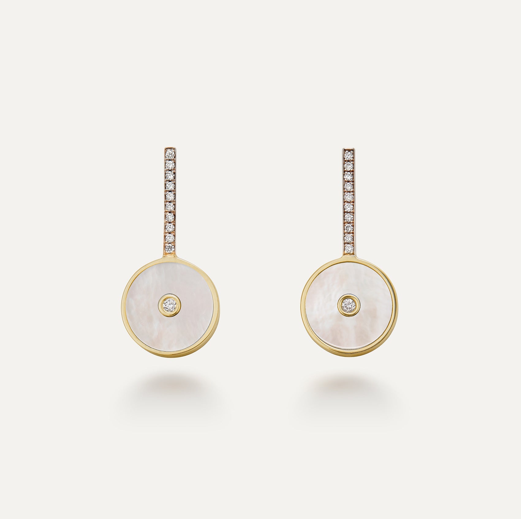 Déco Mother of Pearl & Diamonds Earrings