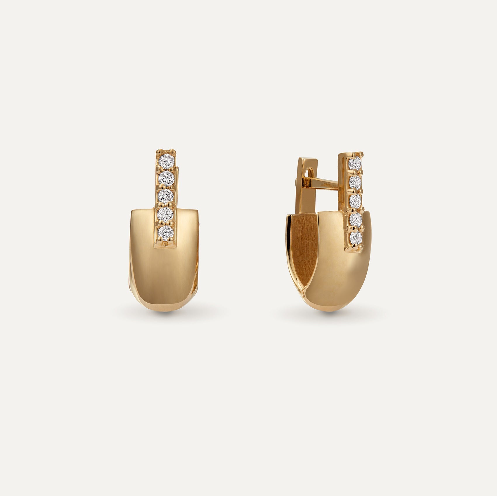 La Ligne Huggies Gold & Diamonds Earrings