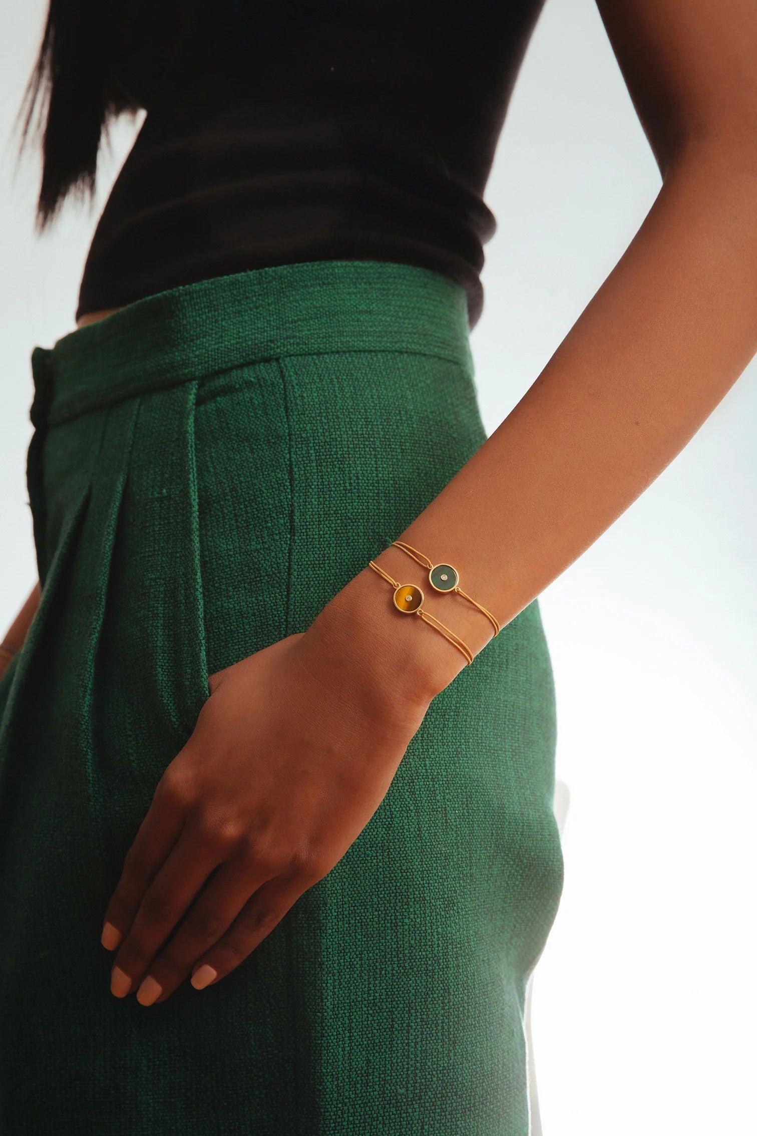 Bracelet N.1 Malachite & Diamond Bracelet