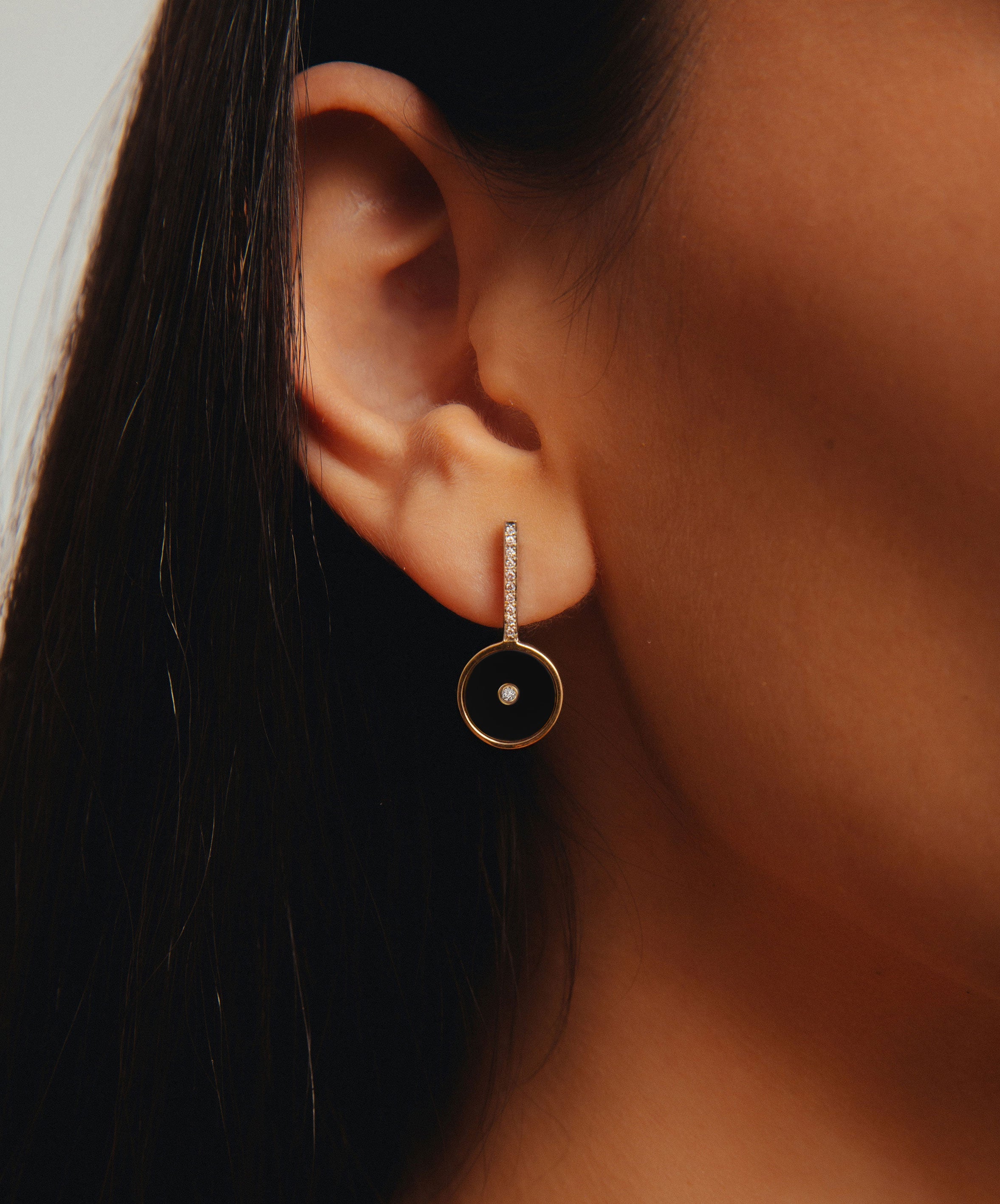 Déco Onyx & Diamonds Earrings